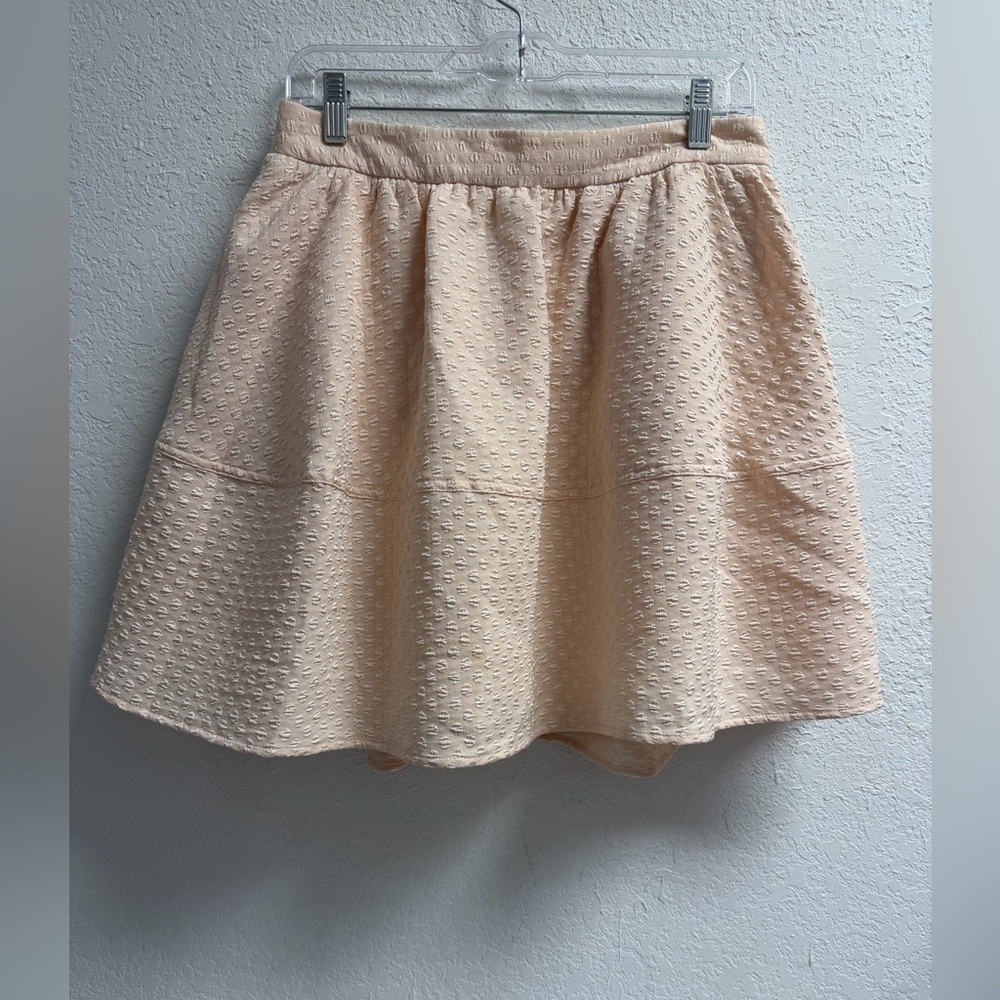Express Textured Cream A-Line Pockets Skirt 8